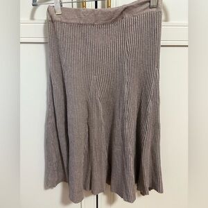 The Slim Skirt Taupe Brown Sweater Midi Skirt